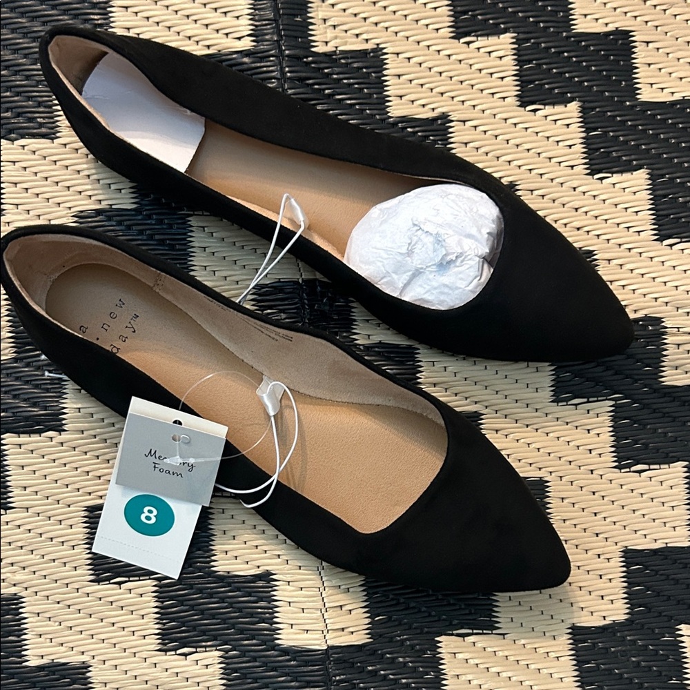 NWT Black Suede Women's Flats